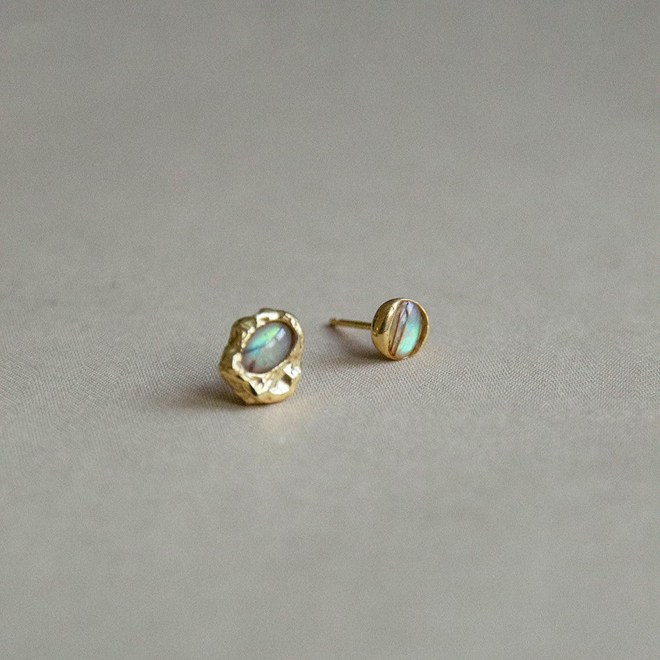 Abalone Shell -pierce/ Silver , Gold