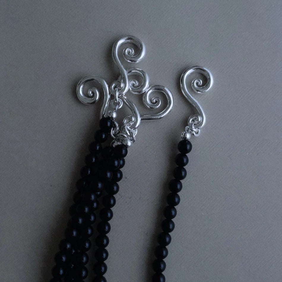 Spiral – Black Onyx Choker Necklace