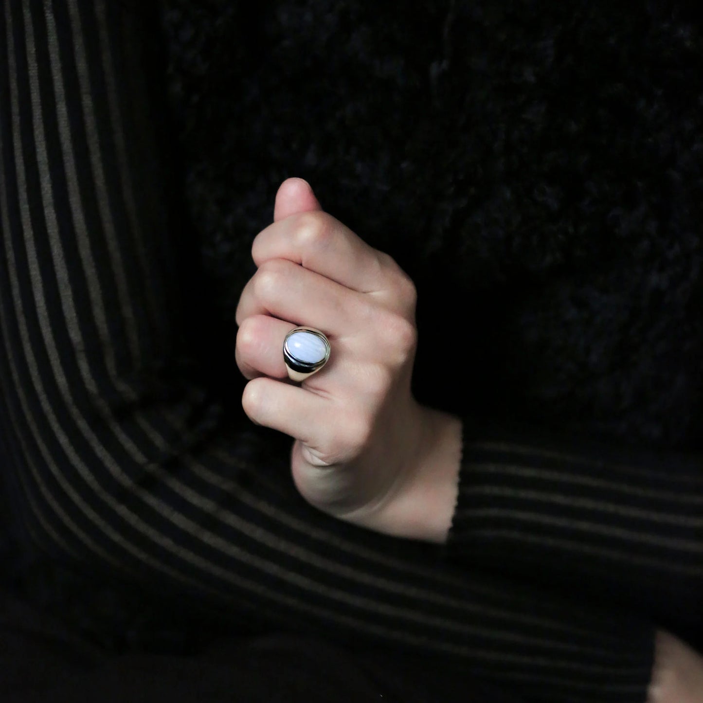 Eon Ring M / ストライプアゲート