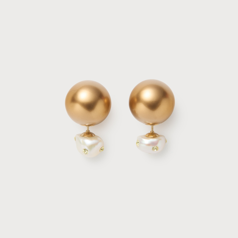 Ashore Earrings (Pearl ・Gold・Light Pink)