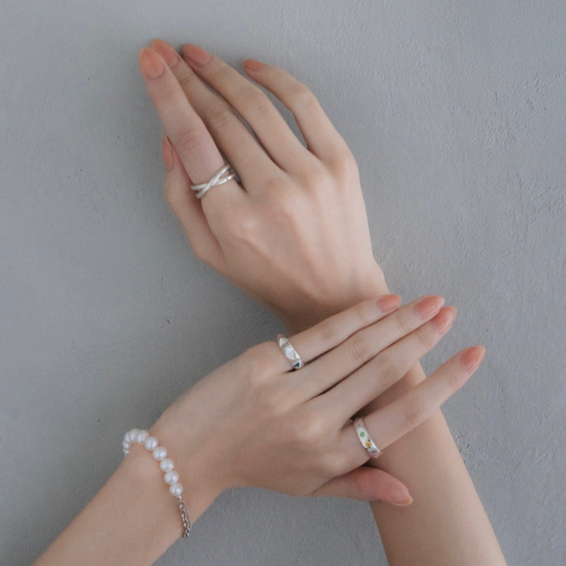 "Cross" ring/ SILVER, GOLD, MIX