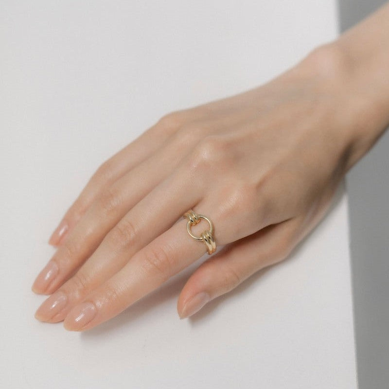 "Circle" open ring/ Silver, Gold