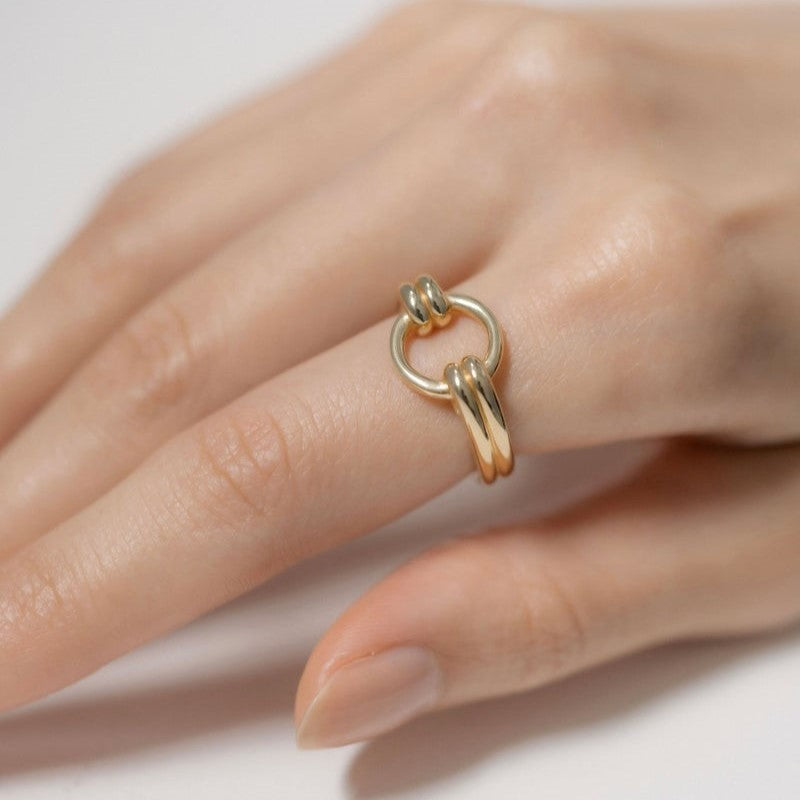 "Circle" open ring/ Silver, Gold