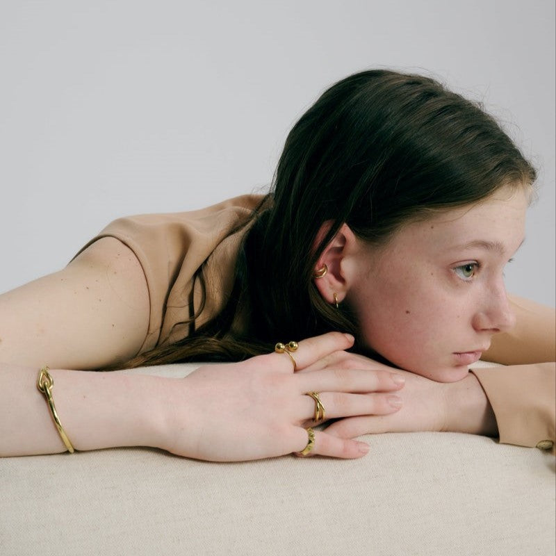 "Ball" ring / Silver, Gold