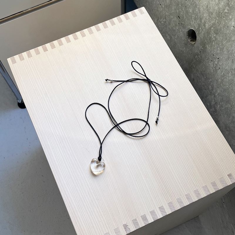 glass necklace「♡」cord