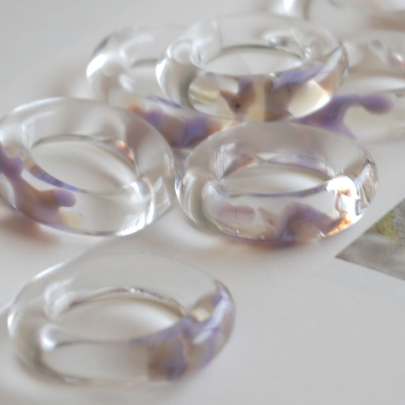 glass ring_lavender tea