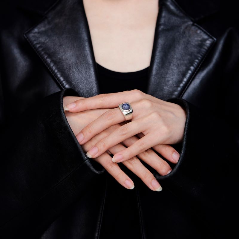 Sodalite Signet Ring No.2