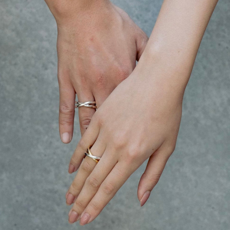 "Cross" ring/ SILVER, GOLD, MIX