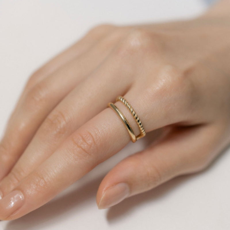 "Duality" ring / SILVER, GOLD