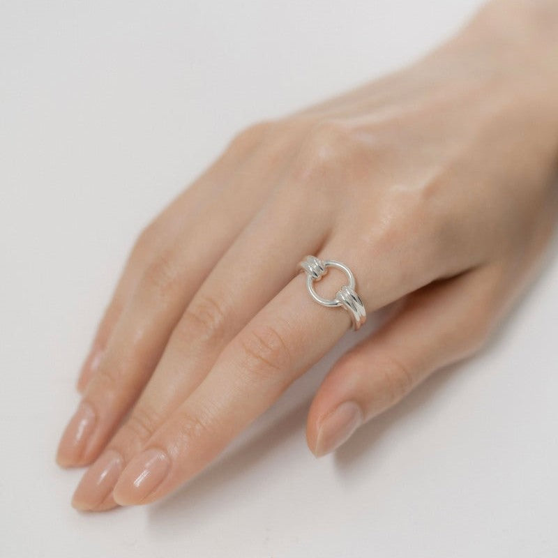 "Circle" open ring/ Silver, Gold