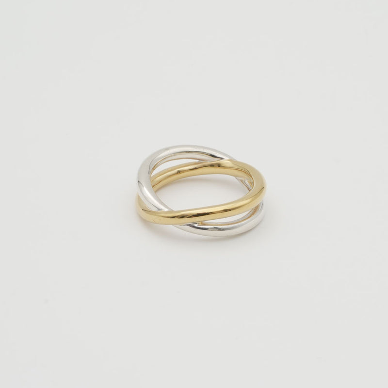 "Cross" ring/ SILVER, GOLD, MIX