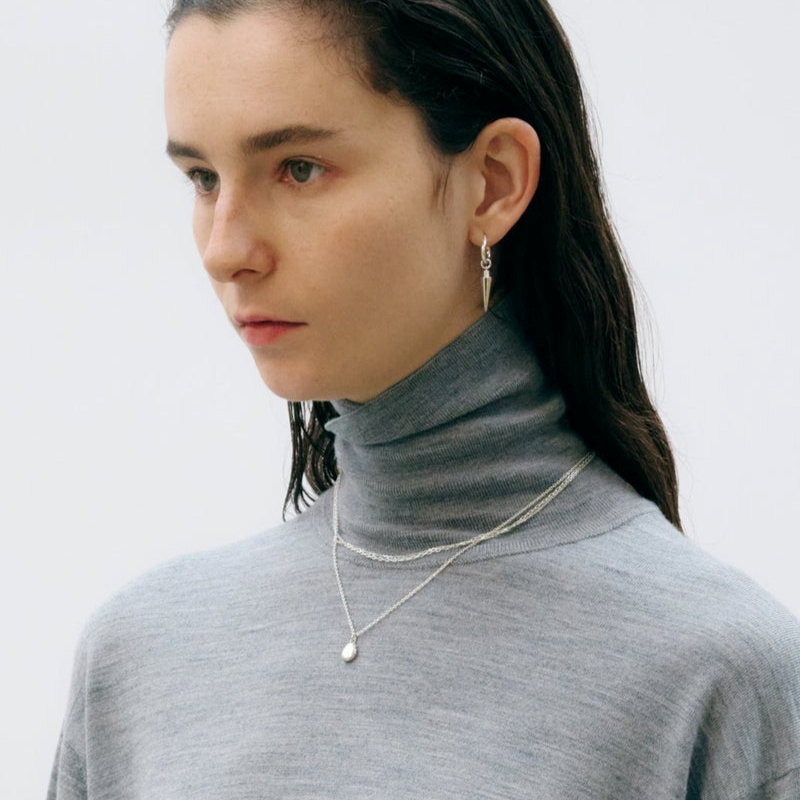 "Bean" charm necklace/ SILVER, GOLD