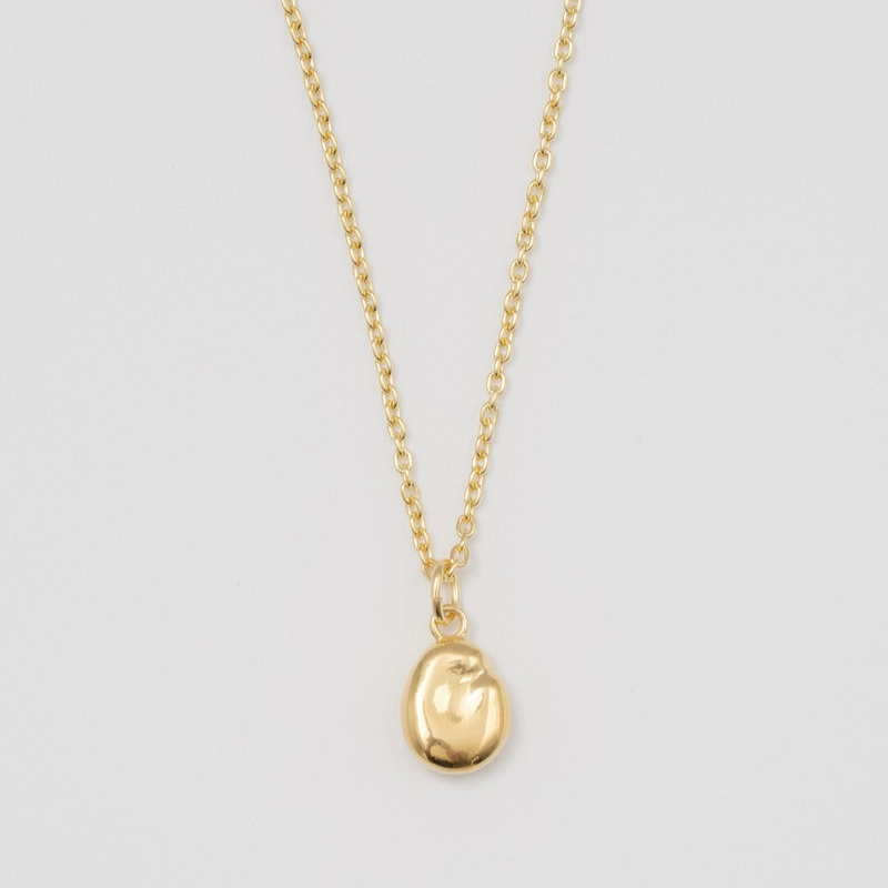 "Bean" charm necklace/ SILVER, GOLD