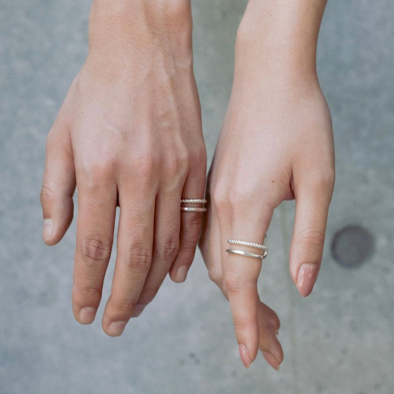 "Duality" ring / SILVER, GOLD