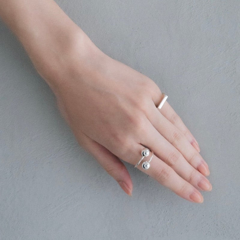 "Ball" ring / Silver, Gold