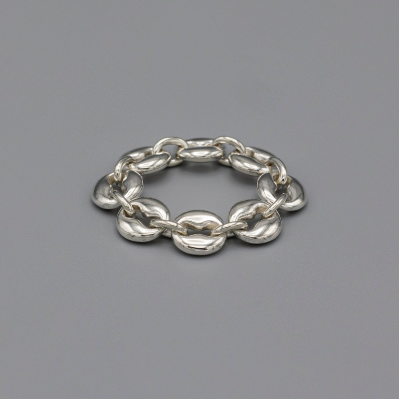 8hole ring Medium Silver