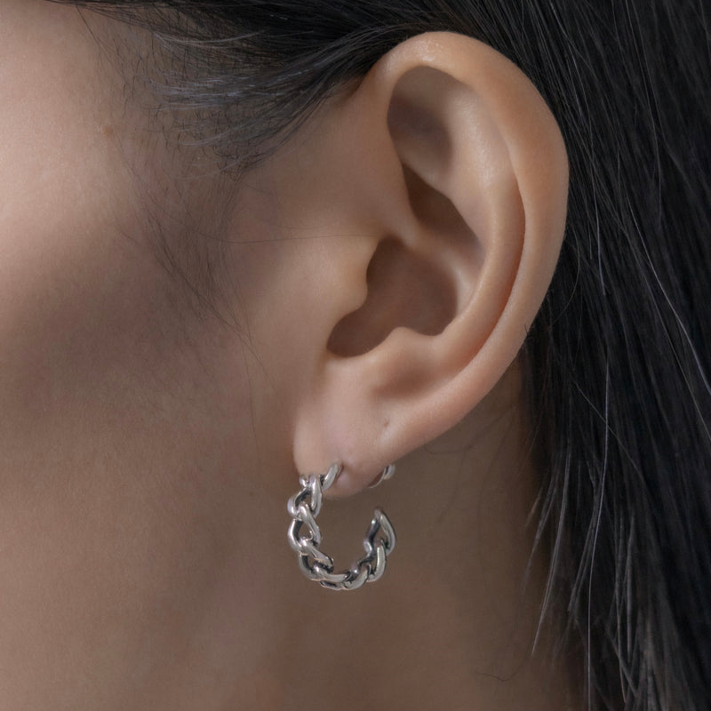 "Chain" hoop pierce (SILVER/両耳用)