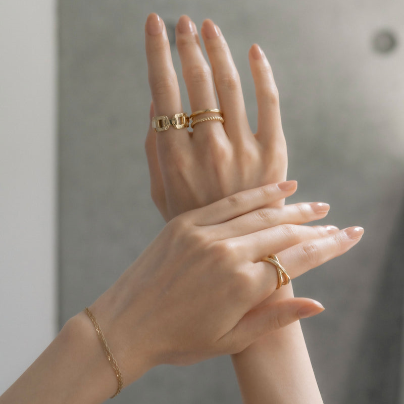 "Duality" ring / SILVER, GOLD