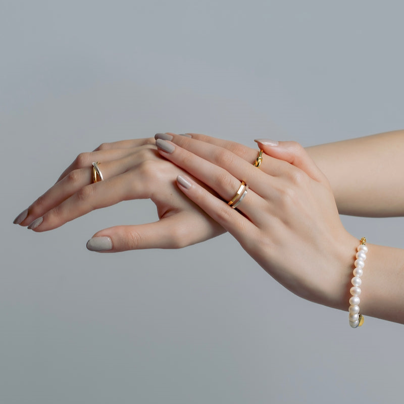 "Cross" ring/ SILVER, GOLD, MIX