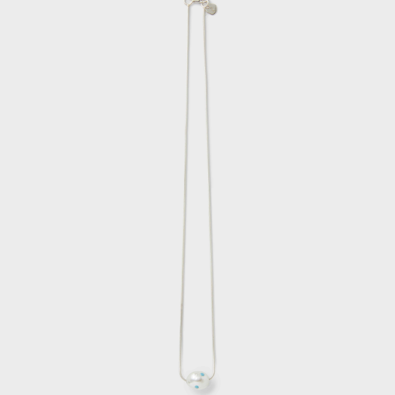 Irregular Polkadots Necklace/ Turquoise