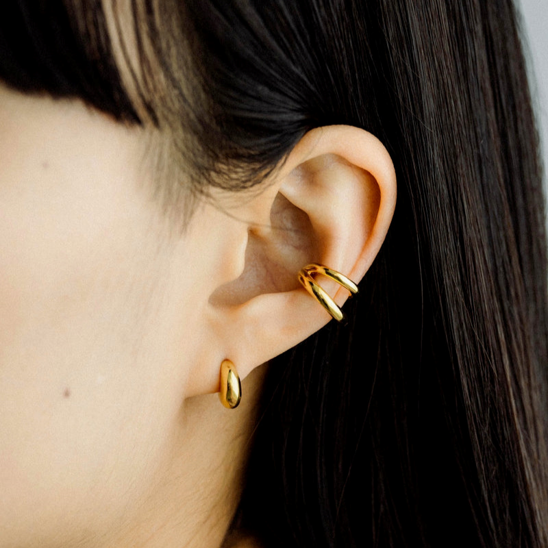 "Moon" hoop pierce/ SILVER, GOLD(両耳用)