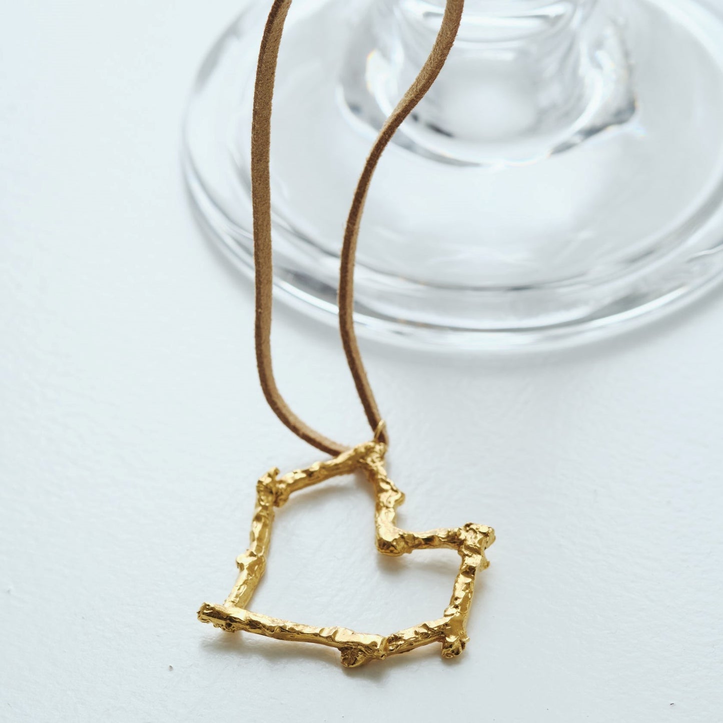 Branch Heart Necklace/ Gold, Silver