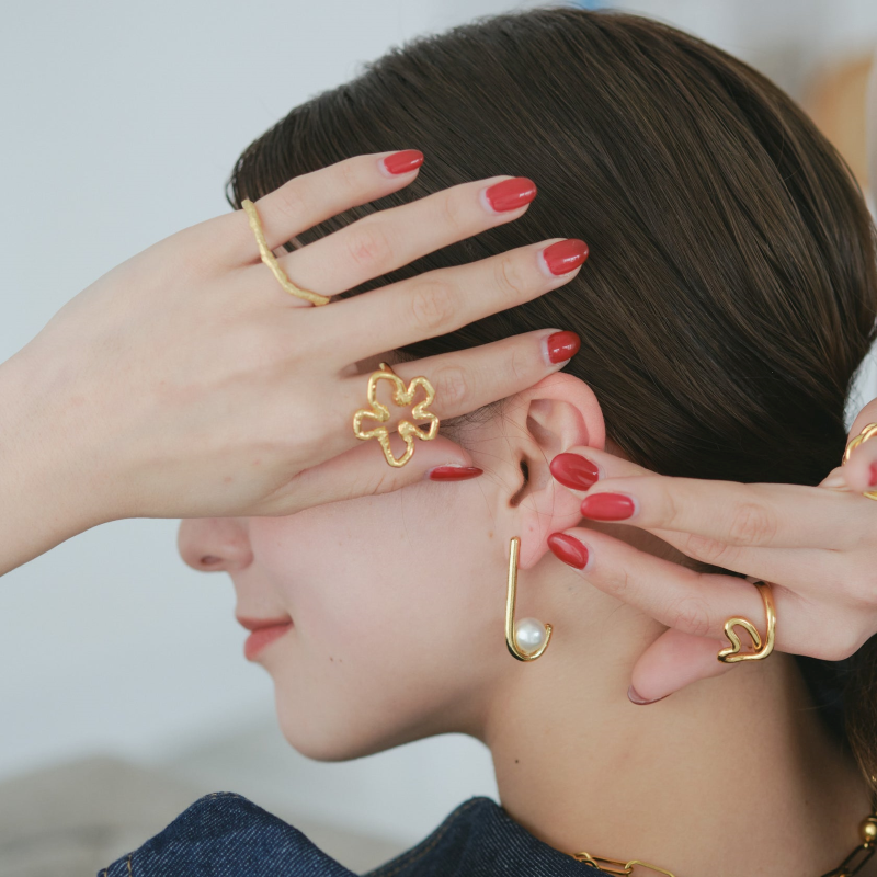 Branch Double Ring/ Gold, Silver