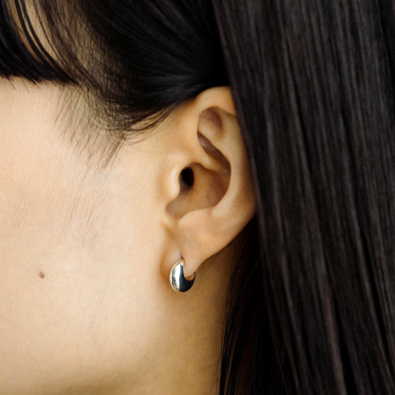 "Moon" hoop pierce/ SILVER, GOLD(両耳用)