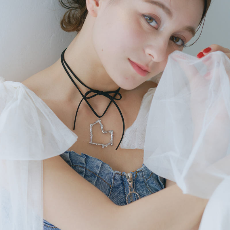 Branch Heart Necklace/ Gold, Silver