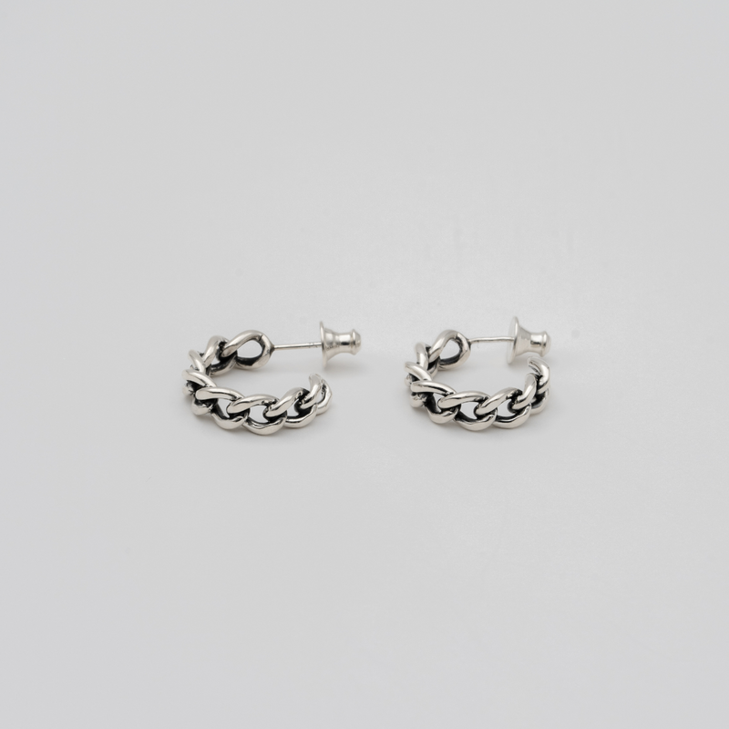 "Chain" hoop pierce (SILVER/両耳用)