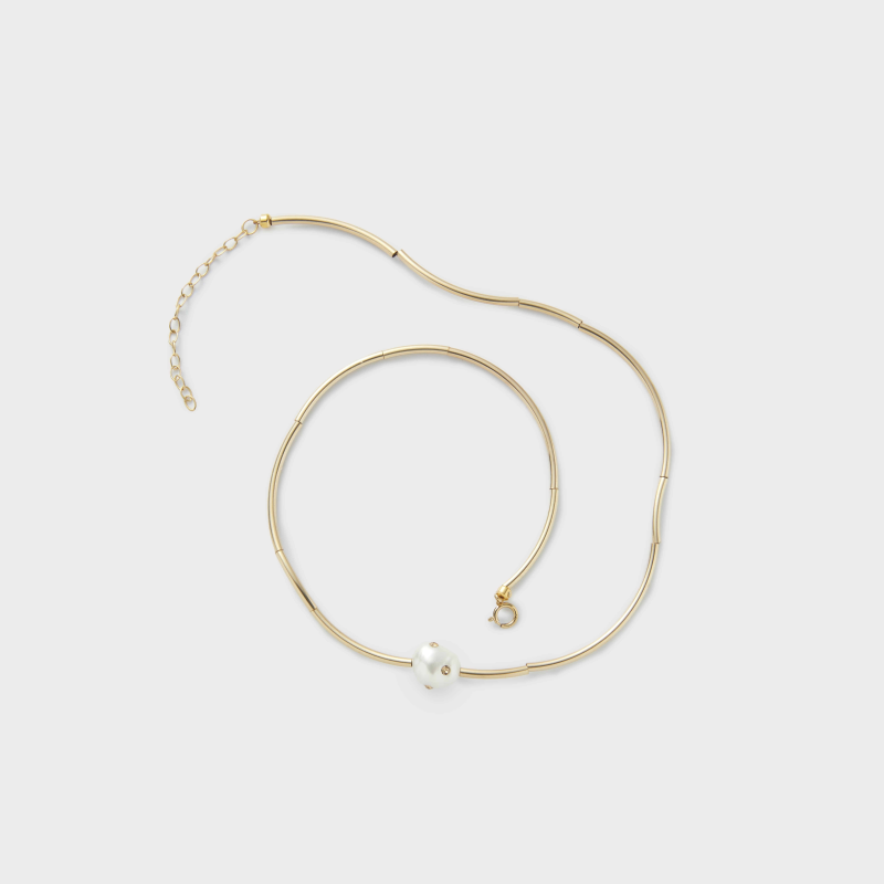 Ashore Tube Necklace Gold