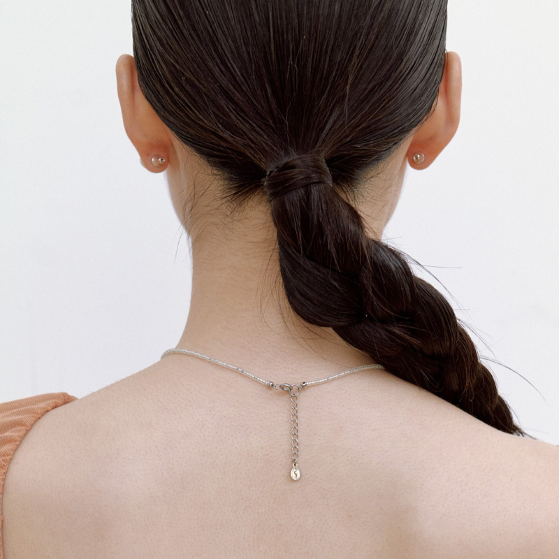 Ashore Unbalance Necklace Black, Salt