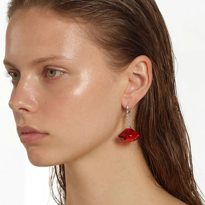 Glass Facet Earring / 4色（片耳用）