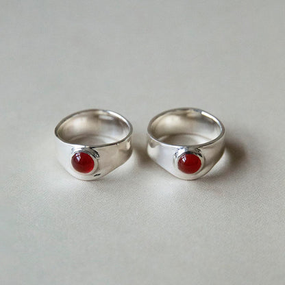 GEM 01 – Red Agate Ring