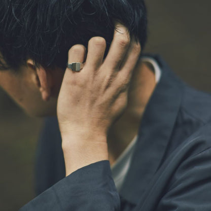 ljós og skuggi ring　シグネットリングL