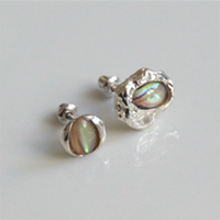 Abalone Shell -pierce/ Silver , Gold