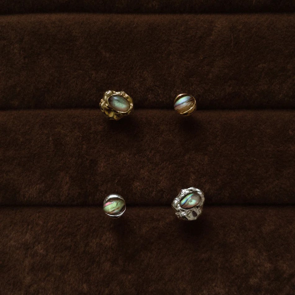 Abalone Shell -pierce/ Silver , Gold