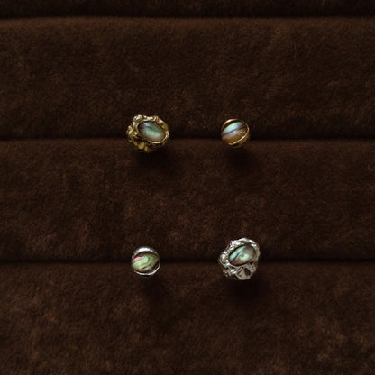Abalone Shell -pierce/ Silver , Gold