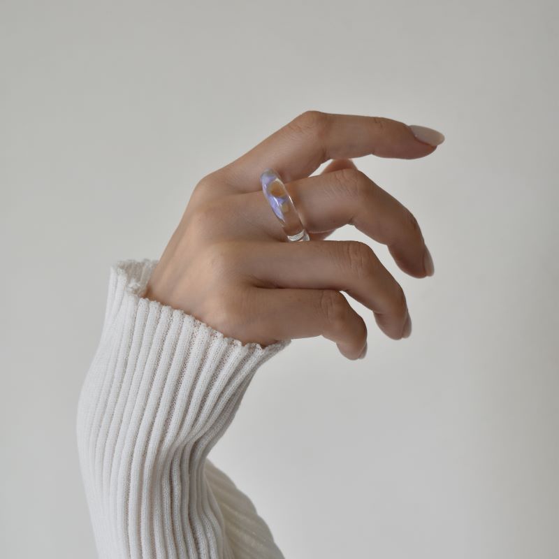 glass ring_lavender tea