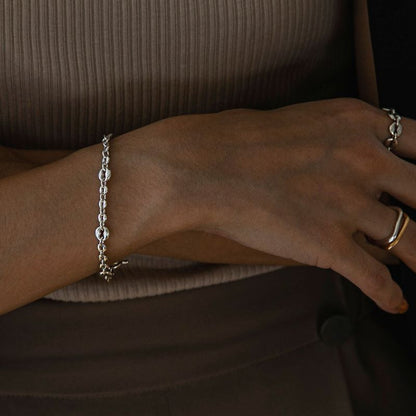 8hole bracelet Silver