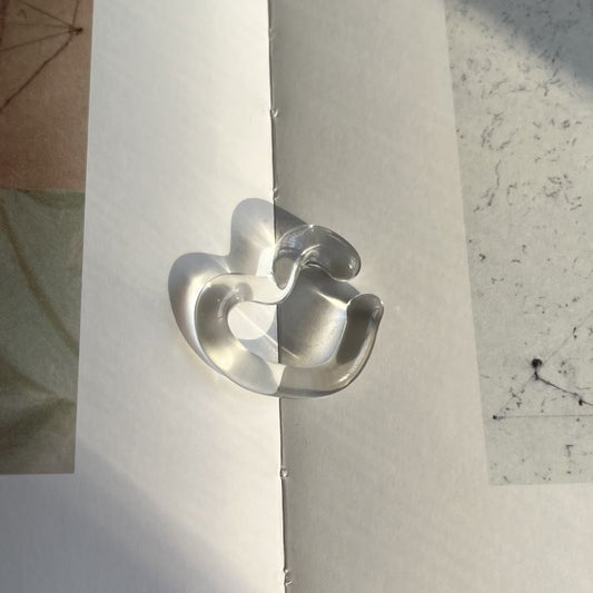 glass ear cuff_heart（片耳）