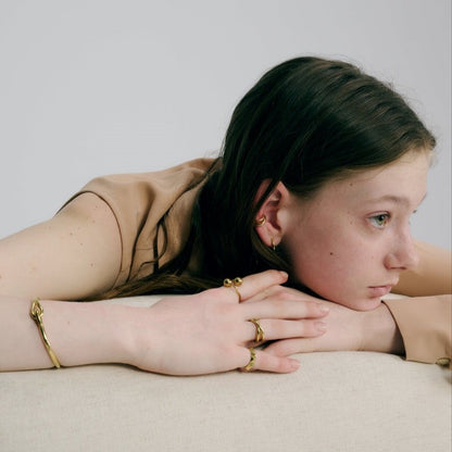 "Ball" ring / Silver, Gold