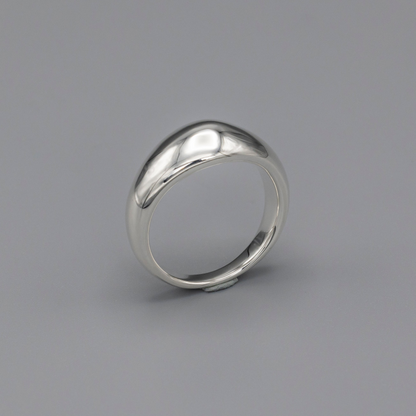 Round shape ring medium Silver