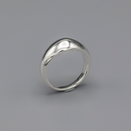 Round shape ring medium Silver