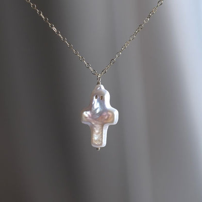 Kintsugi Draugur necklace ゴースト 金継ぎバロックパールネックレス
