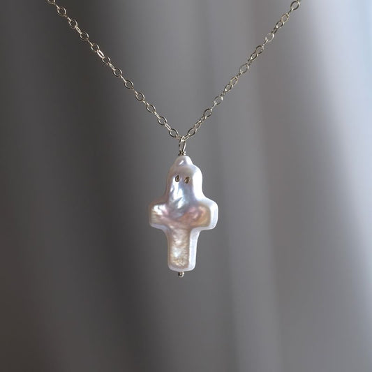 Kintsugi Draugur necklace ゴースト 金継ぎバロックパールネックレス