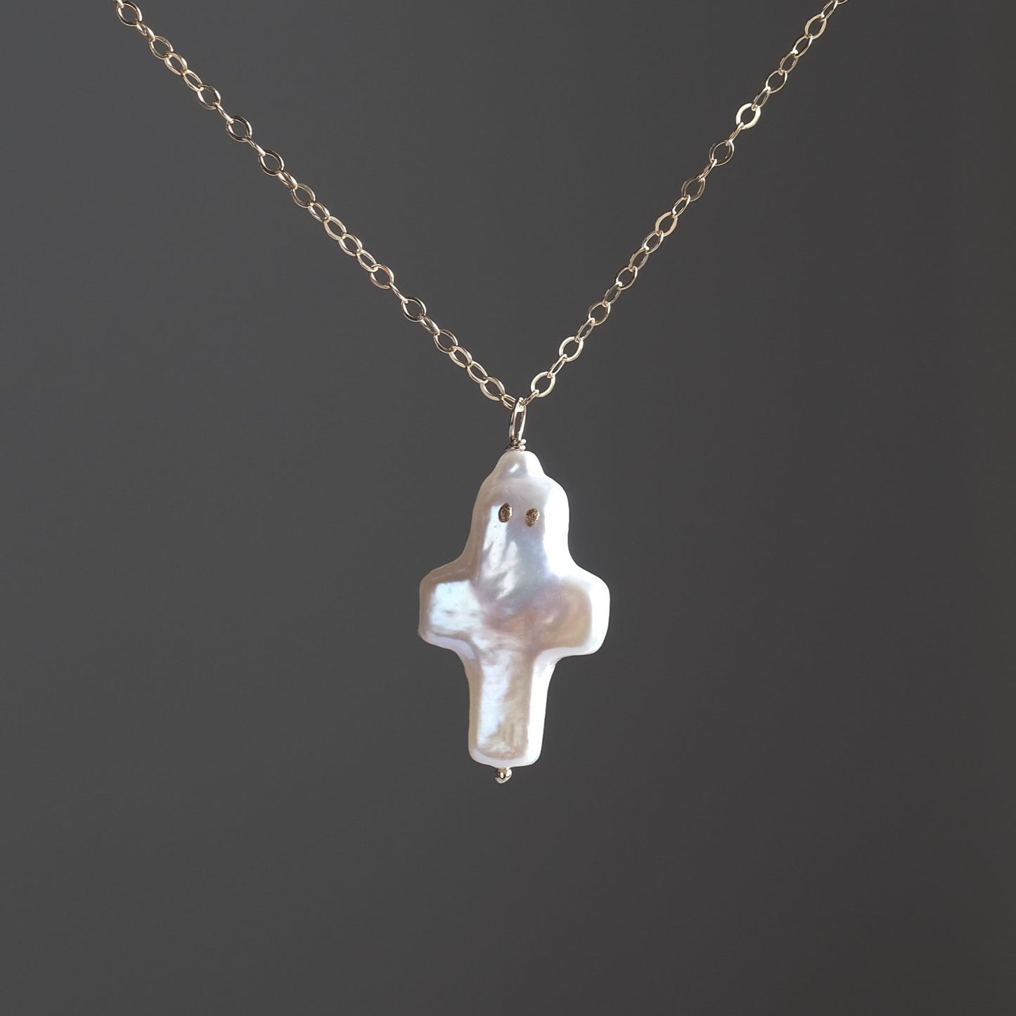 Kintsugi Draugur necklace ゴースト 金継ぎバロックパールネックレス