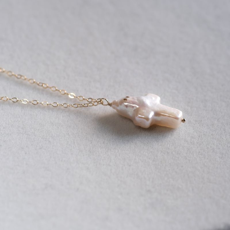 Kintsugi Draugur necklace ゴースト 金継ぎバロックパールネックレス