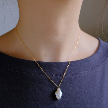 Kintsugi Draugur necklace ゴースト 金継ぎバロックパールネックレス