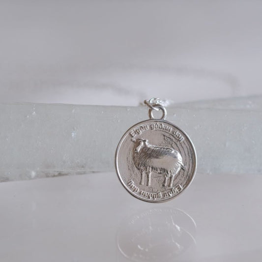 Eigðu góðan dag necklace　silver925　羊コインネックレス　シルバー
